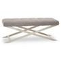 Gilden Grey Bench with Cross Base
