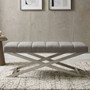 Gilden Grey Bench With Cross Base
