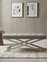 Gilden Grey Bench With Cross Base