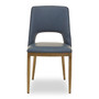 Gilden Blue Leather Effect Dining Chair