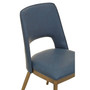 Gilden Blue Leather Effect Dining Chair