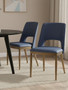 Gilden Blue Leather Effect Dining Chair