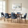 Gilden Blue Leather Effect Dining Chair