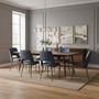 Gilden Blue Leather Effect Dining Chair