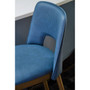 Gilden Blue Leather Effect Bar Chair