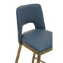Gilden Blue Leather Effect Bar Chair