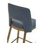 Gilden Blue Leather Effect Bar Chair