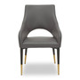 Gilden Grey Leather Effect Dining Chair