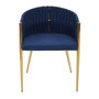 Gilden Blue Dining Chair with Woven Back