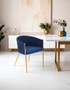 Gilden Blue Dining Chair With Woven Back