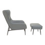 Kaiko Grey Armchair And Footstool