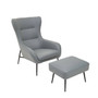 Kaiko Grey Armchair And Footstool