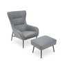 Kaiko Grey Armchair And Footstool