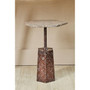 Inventivo Grey Hexagon Marble Side Table Inventivo Grey Hexagon Marble Side Table