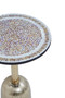 Inventivo Mosaic Top Gold Base Side Table