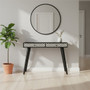 Boho Black and White Two Drawer Console Table