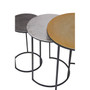 Elias Nest of Three Hammered Metal Tables