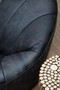 Hoxton Antique Black Leather Lounge Cocoon Chair