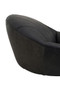 Hoxton Antique Black Leather Lounge Cocoon Chair