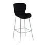 Warton Black Velvet Bar Chair