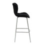 Warton Black Velvet Bar Chair