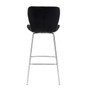 Warton Black Velvet Bar Chair