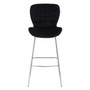 Warton Black Velvet Bar Chair