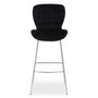 Warton Black Velvet Bar Chair