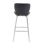 Warton Grey Velvet Bar Chair