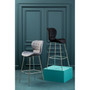 Warton Grey Velvet Bar Chair