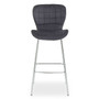 Warton Grey Velvet Bar Chair