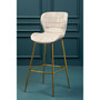 Warton Mink Velvet Bar Chair