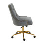 Anita Grey Velvet Office Chair