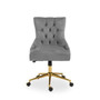 Anita Grey Velvet Office Chair
