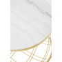 Jodie Set of Two Side Tables with White Marble and Gold Frame