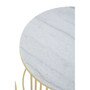 Jodie Set of Two White Marble and Gold Frame Table