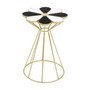Jodie Black and White Petal End Table