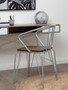District Grey Metal And Elm Wood Armchair
