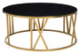 Alana Coffee Table with Gold Finish Frame