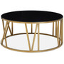 Alana Coffee Table with Gold Finish Frame