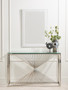Amella Console Table With Silver Finish Frame