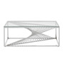 Amella Coffee Table with Silver Finish Frame