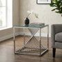 Amella End Table With Silver Frame