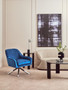 Avery Midnight Velvet Swivel Chair