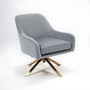 Avery Grey Velvet Swivel Chair