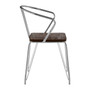 District Chrome Metal and Elm Wood Arm Chair District Chrome Metal and Elm Wood Arm Chair