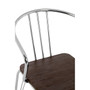 District Chrome Metal and Elm Wood Arm Chair District Chrome Metal and Elm Wood Arm Chair