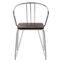 District Chrome Metal and Elm Wood Arm Chair District Chrome Metal and Elm Wood Arm Chair