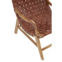 Kendari Natural Teak Wood and Cow Leather Chair