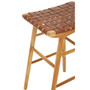 Kendari Light Brown Leather Stool